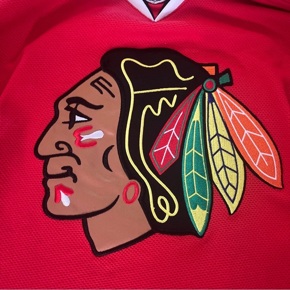 REEBOK COREY CRAWFORD CHICAGO BLACKHAWKS HOME RED #50 YOUTH L/XL - Picture 5 of 11